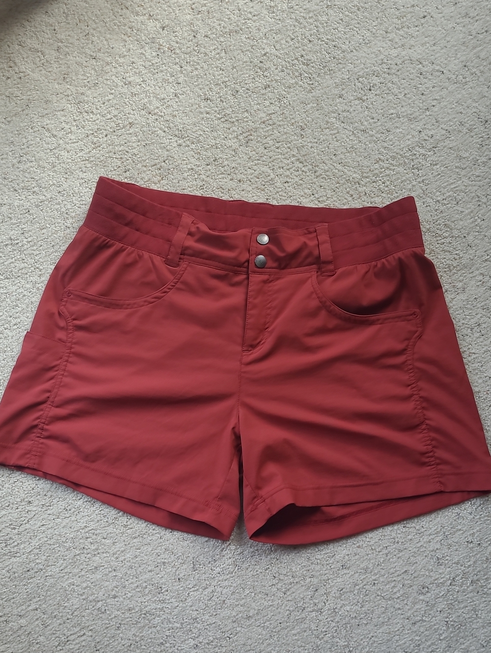 Title Nine Women's Athletic Shorts in Deep Red